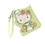 Hello Kitty "Matcha" Die-Card Cut Card Case w/ Key Reel
