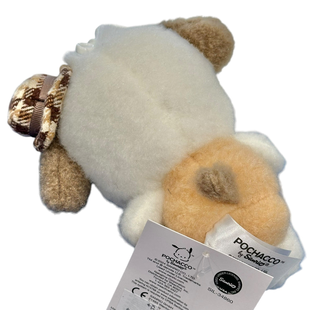 Pochacco "Mocha Check" Mascot Clip On Plush