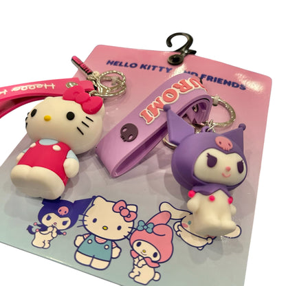 Hello Kitty & Kuromi Lanyard Set