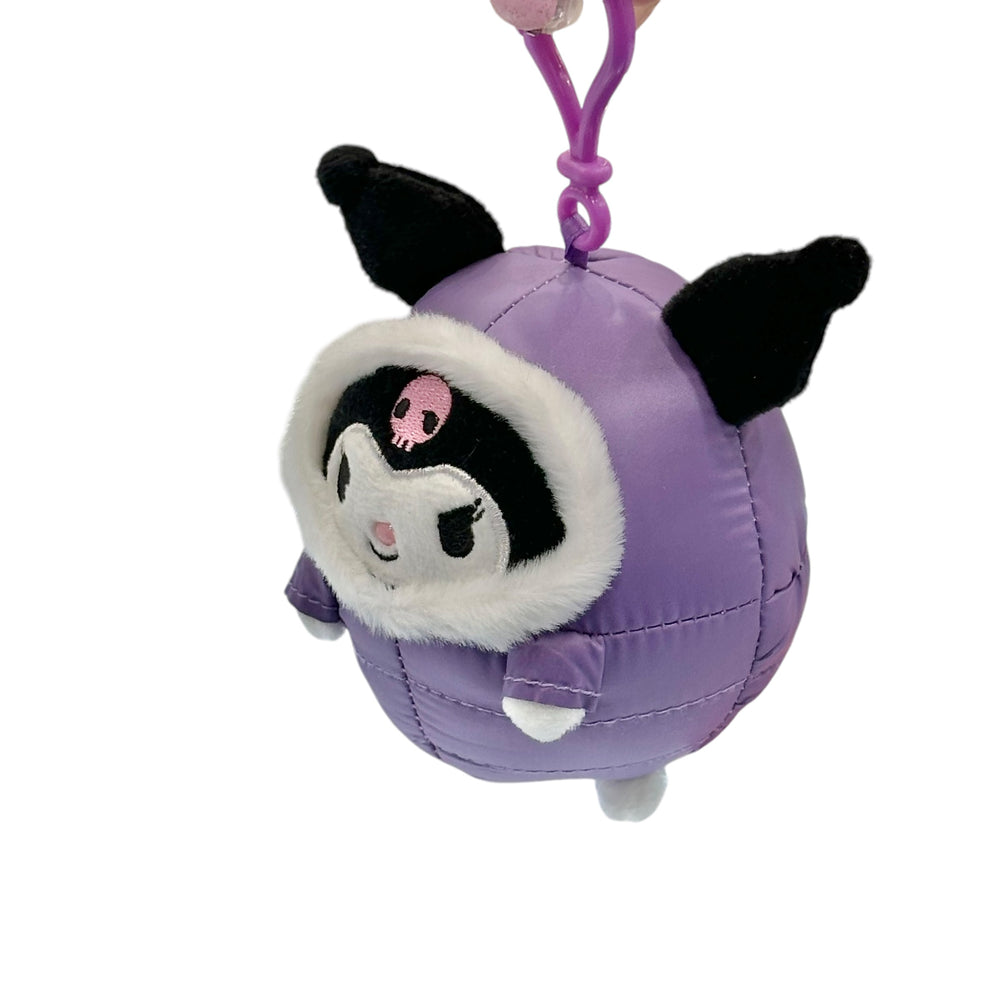 Kuromi "Hooded Puffer Jacket" Mascot Clip On Plush