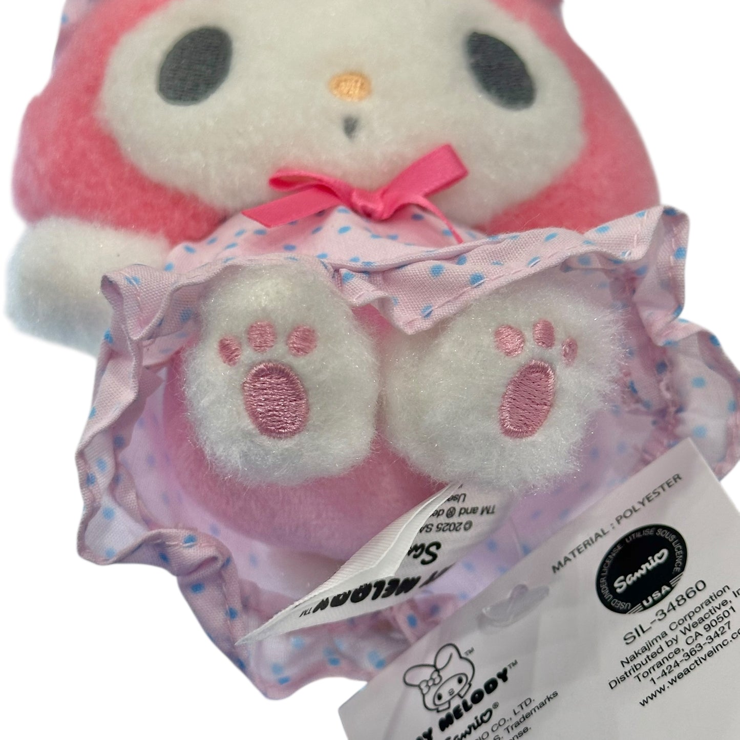 My Melody "Nightcap w/ Ribbon" Mascot Clip On