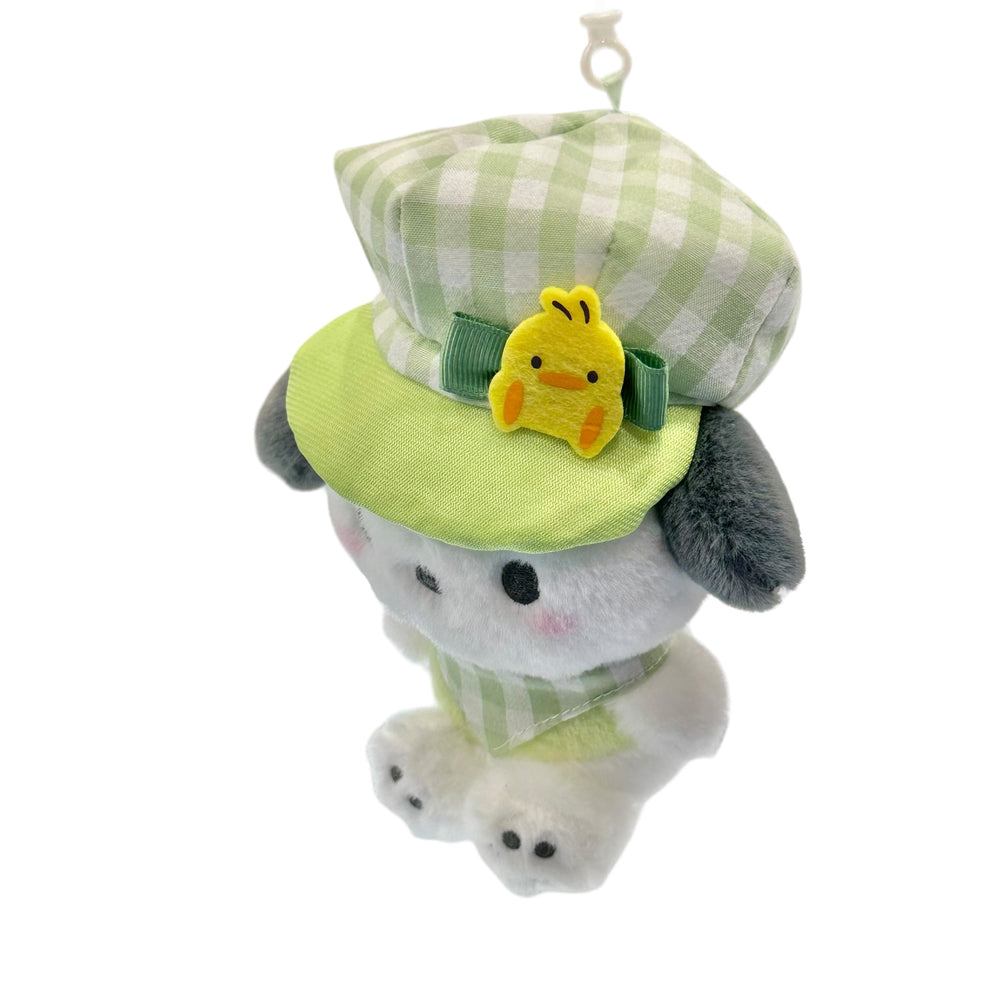 Pochacco "Gingham Casquette" Mascot Clip On Plush