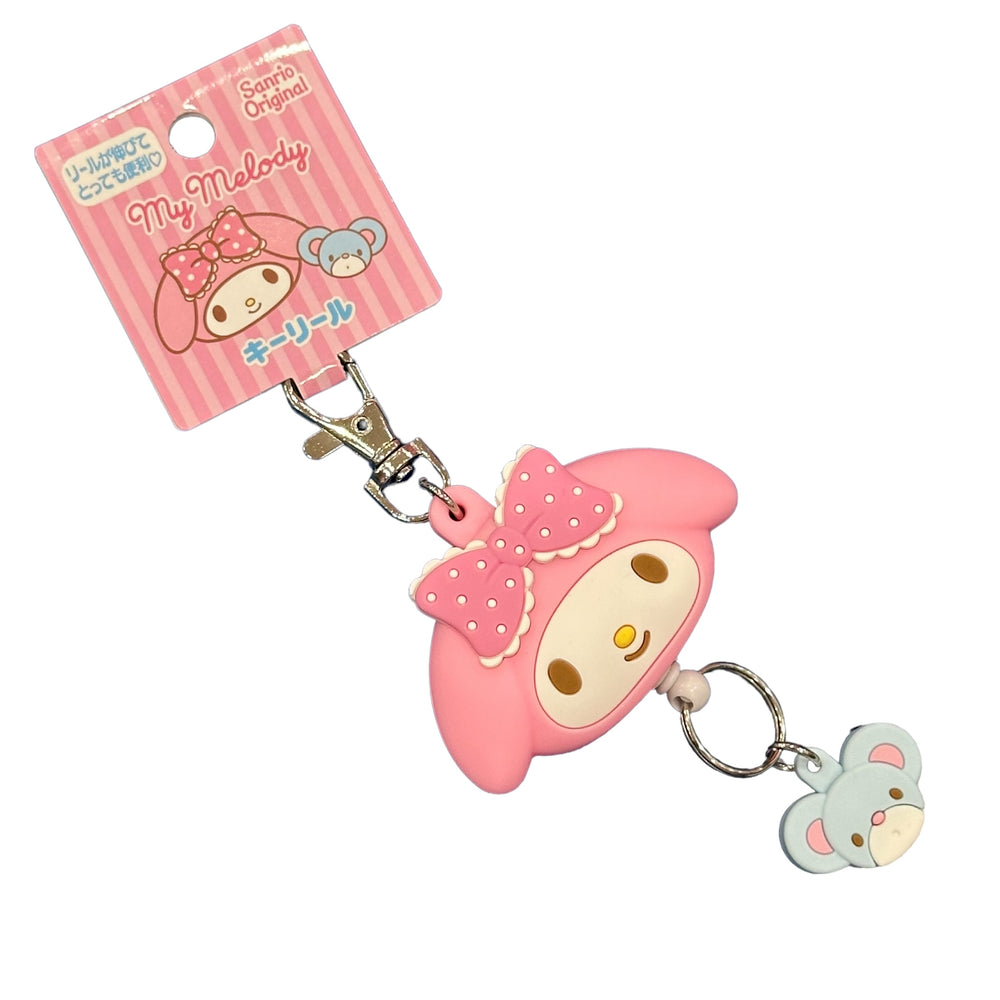 My Melody "Face" Key Ring w/ Reel