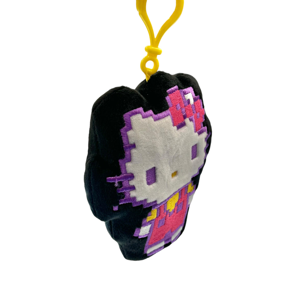 Hello Kitty "Pixel" Squeezable Face Mascot Clip On Plush