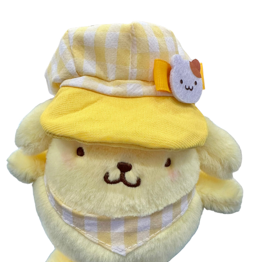 Pompompurin "Gingham Casquette" Mascot Clip On Plush