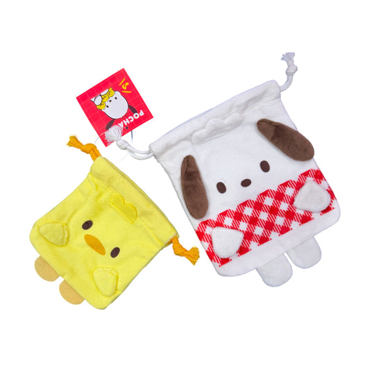 Pochacco “I Love Pi-Chans" Drawstring Bag Set
