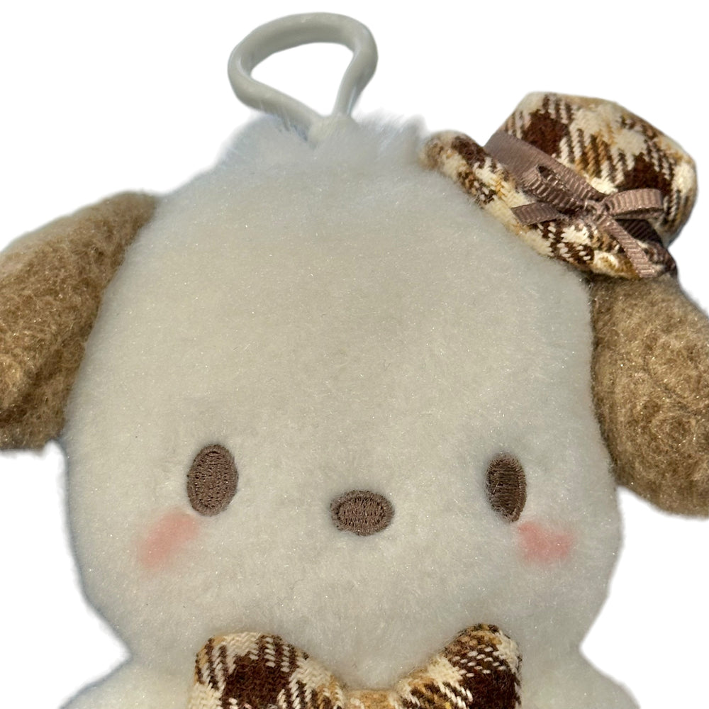 Pochacco "Mocha Check" Mascot Clip On Plush