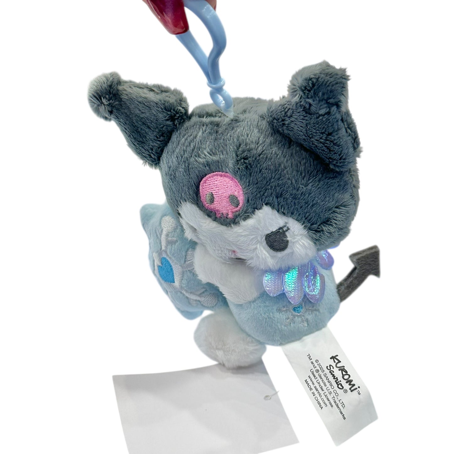 Kuromi "Snow Angel" Mascot Clip On