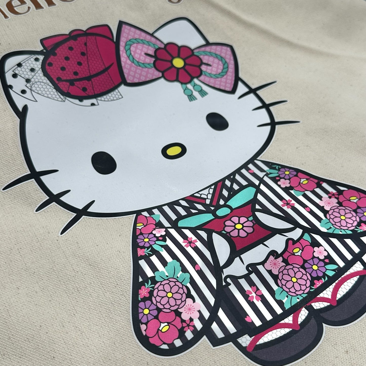 Hello Kitty "Retro Modern Kimono" Medium Tote Bag