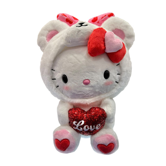 Hello Kitty "Heart Bear White" 15in Plush