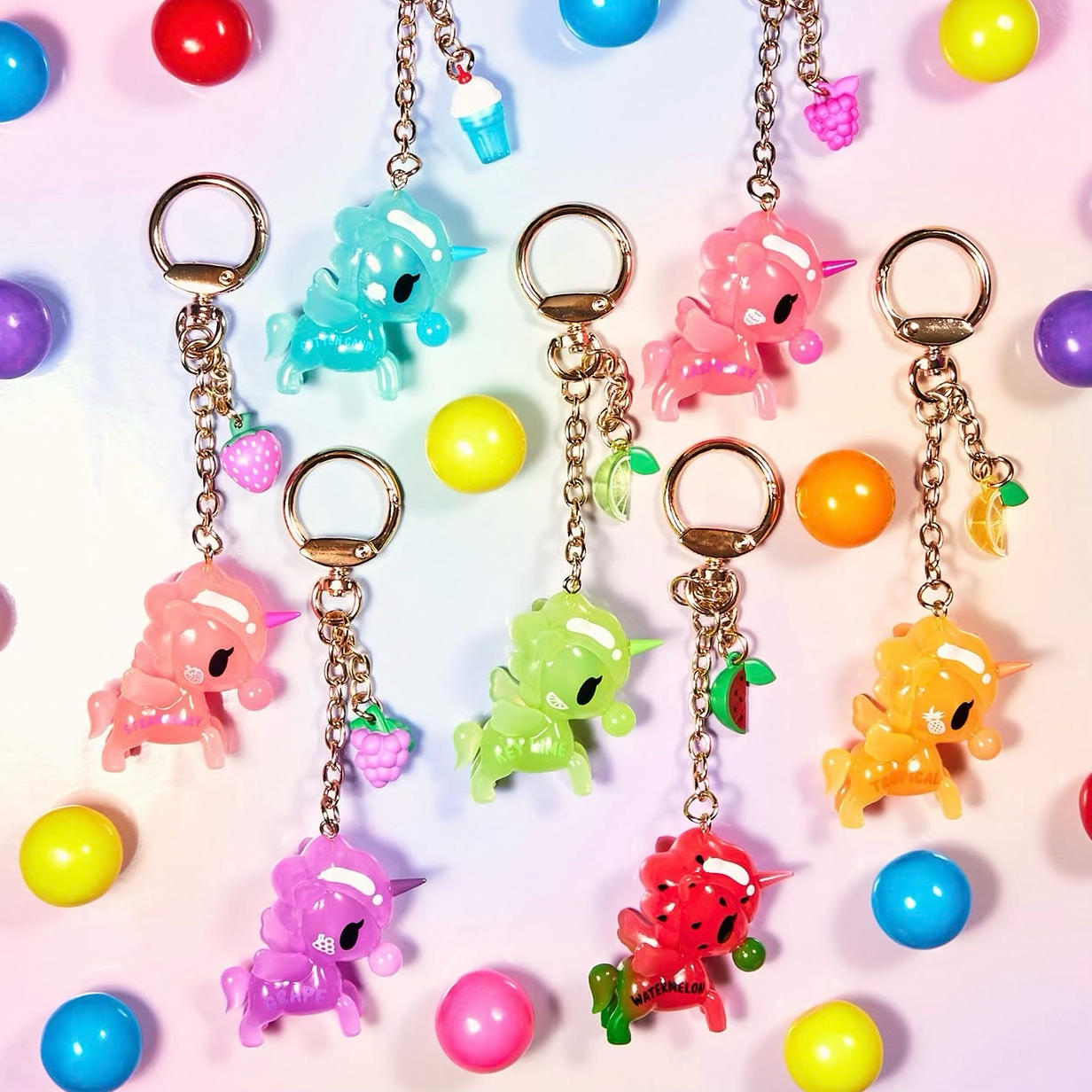 Tokidoki "Bubble Gum" Unicorno Lite Keychain