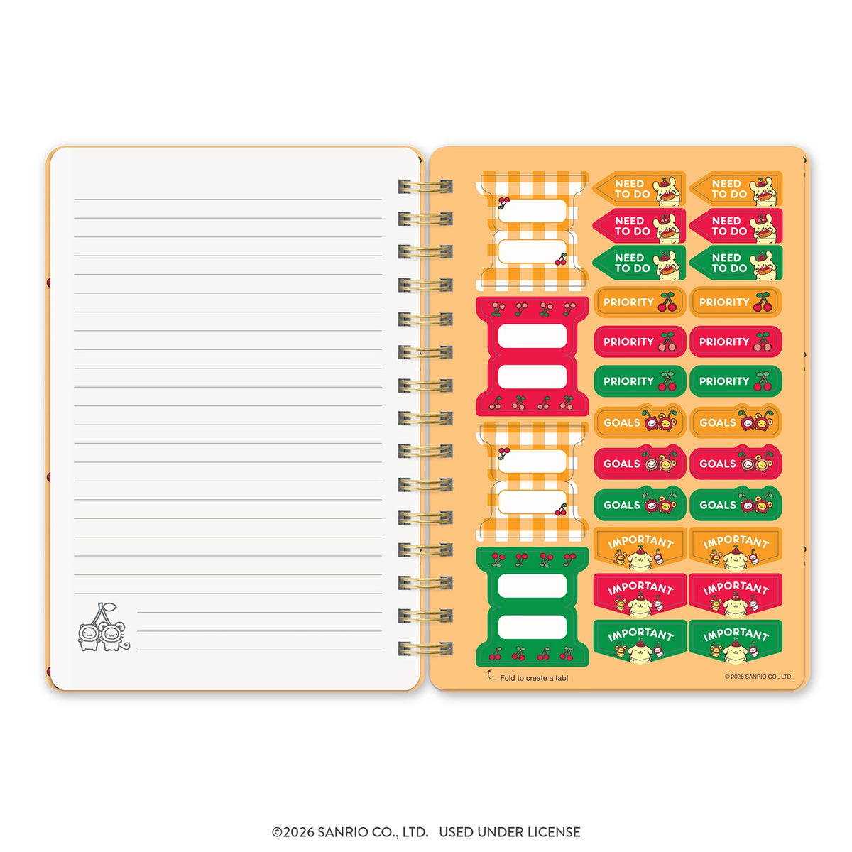 Pompompurin "Cherry" Agatha Notebook