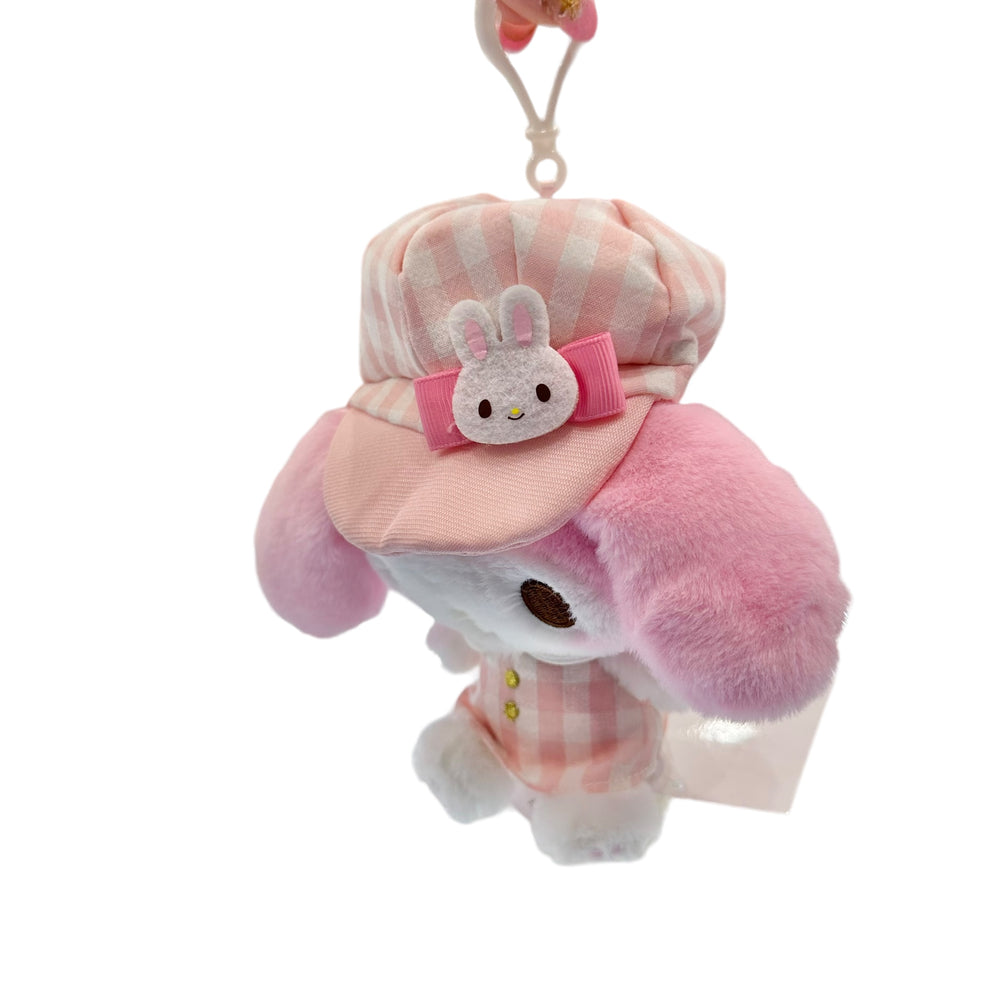 My Melody "Gingham Casquette" Mascot Clip On Plush