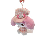 My Melody "Gingham Casquette" Mascot Clip On Plush