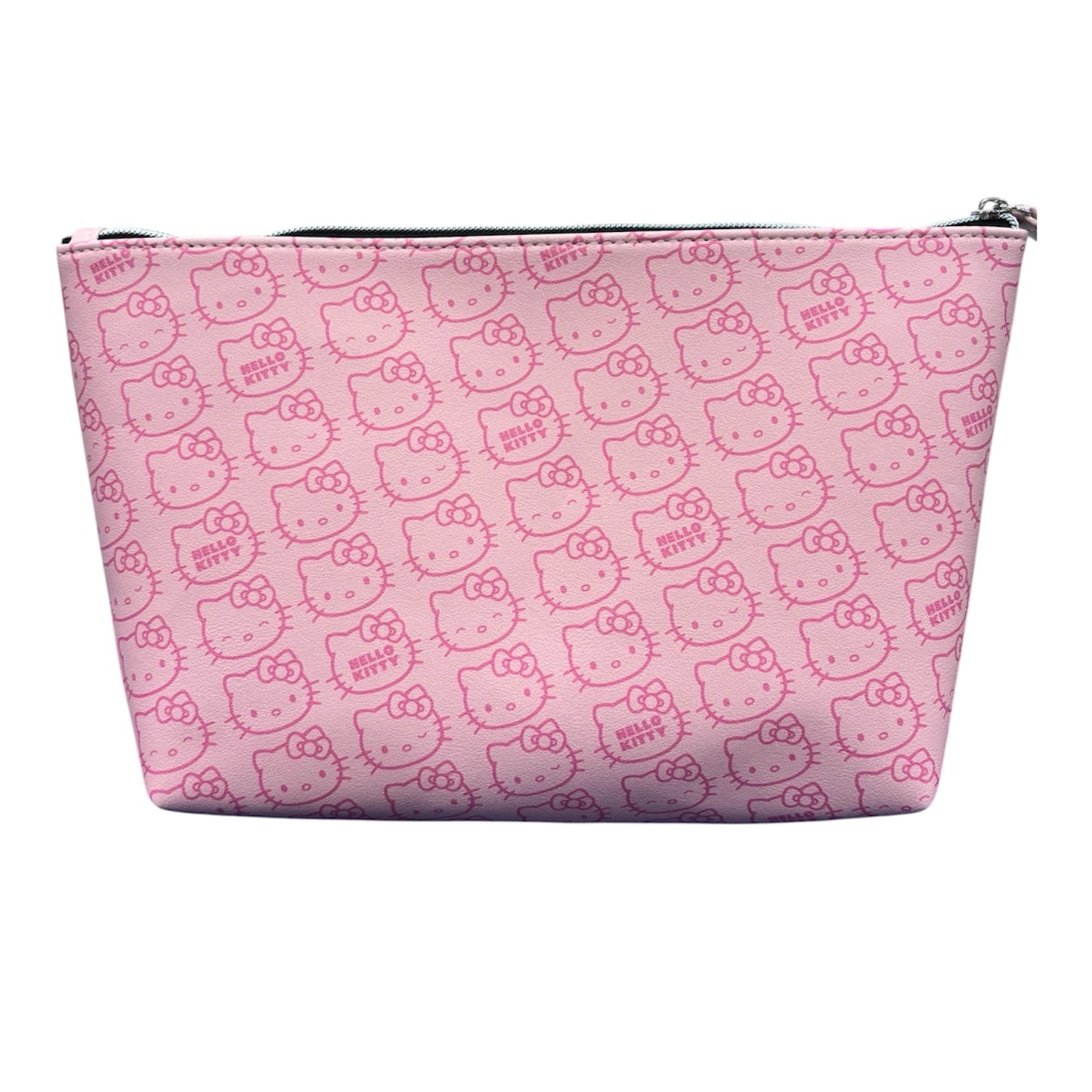 Hello Kitty Large Trapezoid Cosmetic Bag w/ Pink Hello Kitty Pattern (Pink)