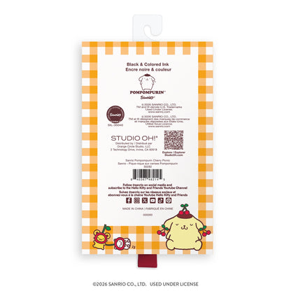 Pompompurin "Cherry Picnic" Soft-Touch Gel Pen Set