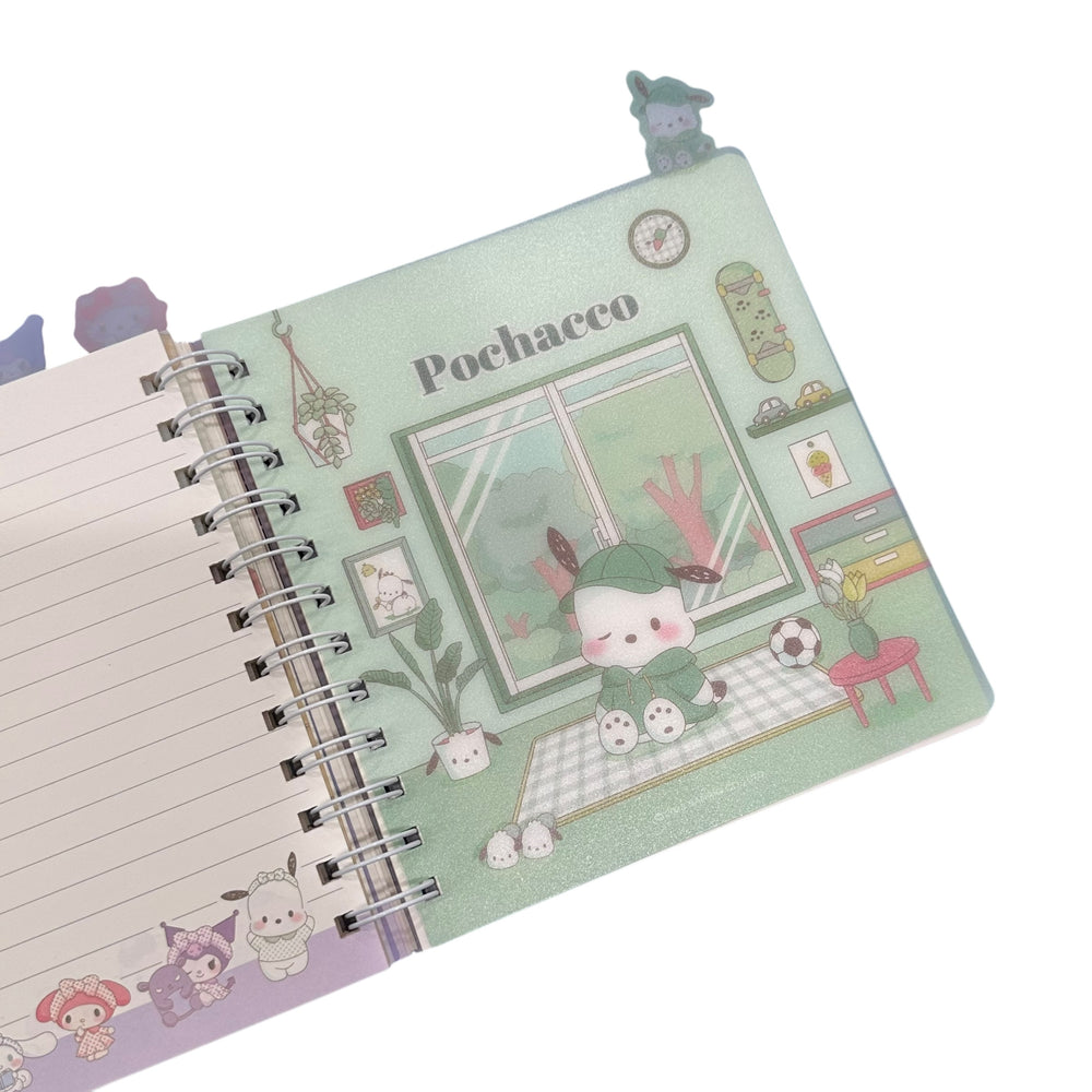 Sanrio Characters "Room" Index Notebook (Purple)