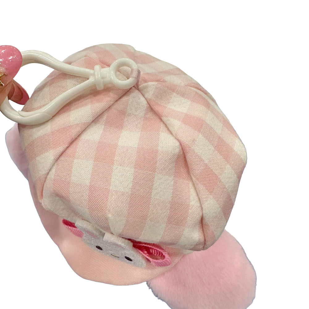 My Melody "Gingham Casquette" Mascot Clip On Plush