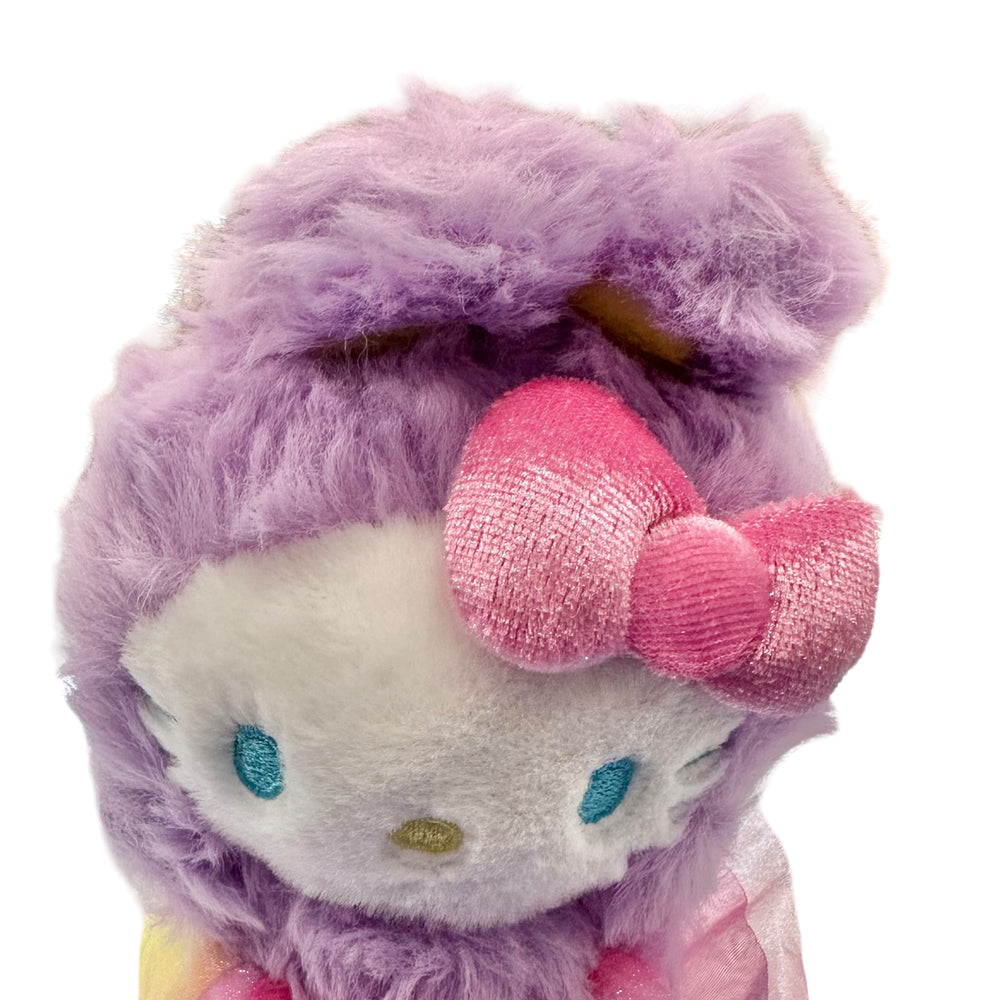 Hello Kitty "Purple Rainbow Bunny" Mascot Clip On Plush