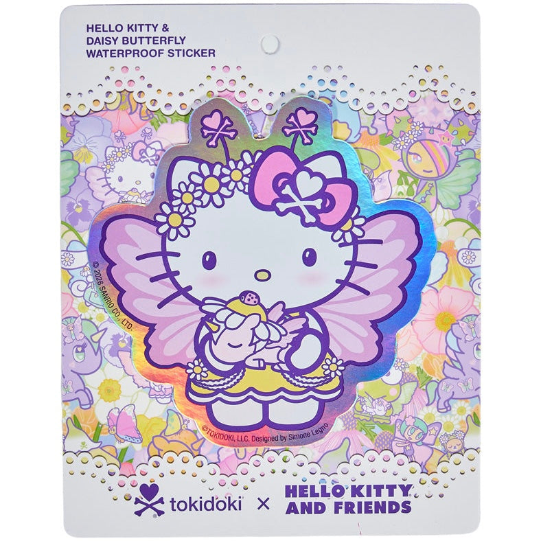 tokidoki x Hello Kitty & Friends "Butterfly Garden" Hello Kitty & Daisy Sticker