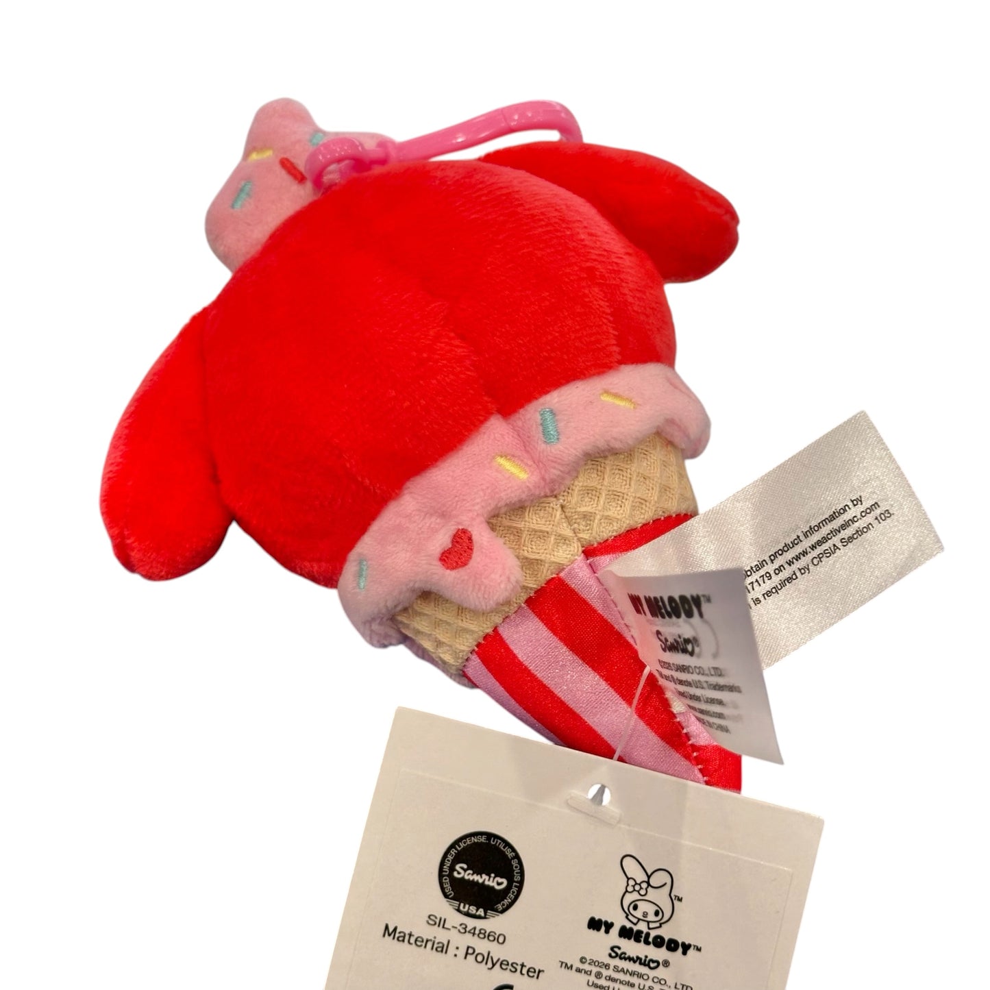 My Melody "Ice Cream" Mascot Clip On