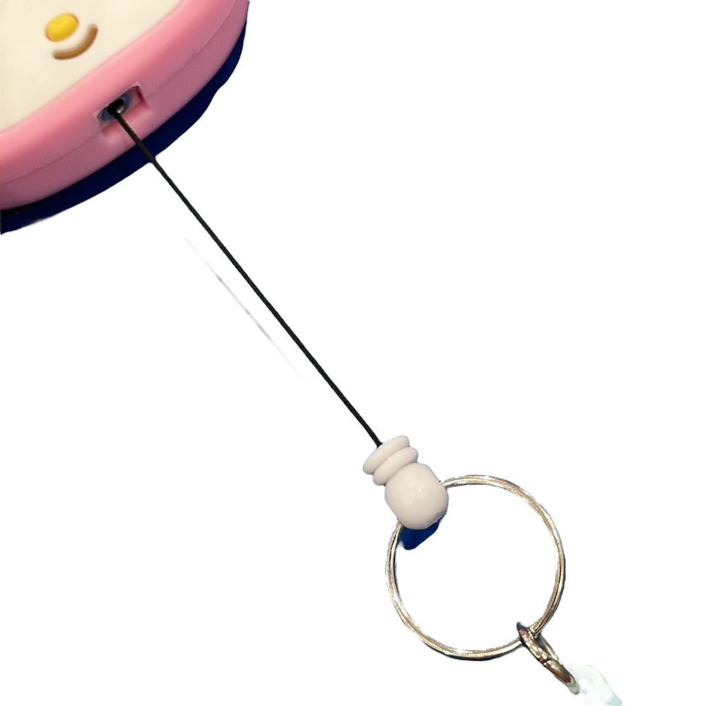 My Melody "Face" Key Ring w/ Reel