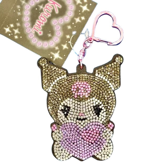 Kuromi Rhinestone Keychain