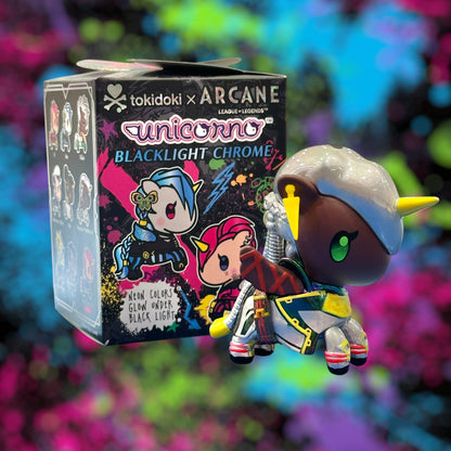 tokidoki x Arcane Black Light Chrome Unicorno