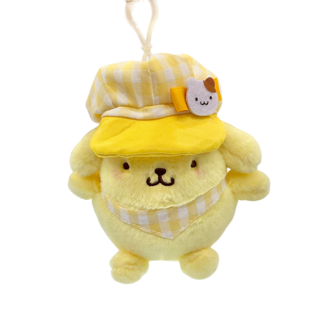 Pompompurin "Gingham Casquette" Mascot Clip On Plush