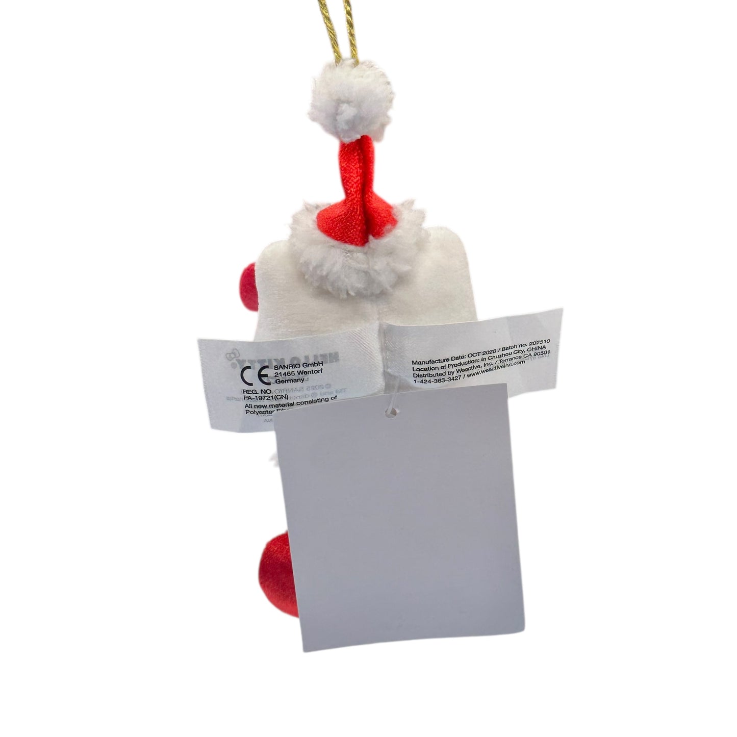 Hello Kitty Christmas Stocking Mascot Ornament