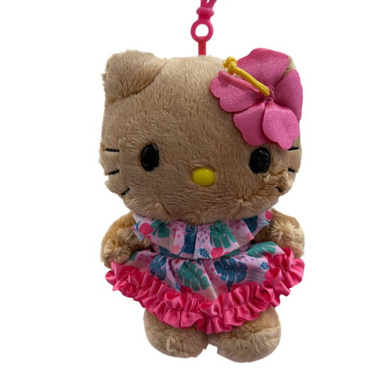 Hello Kitty "Tan Hibiscus" Mascot Clip On