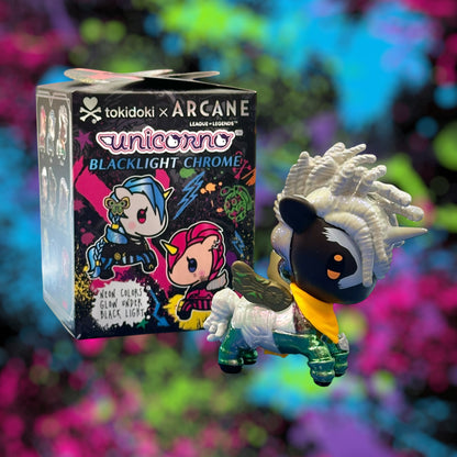 tokidoki x Arcane Black Light Chrome Unicorno