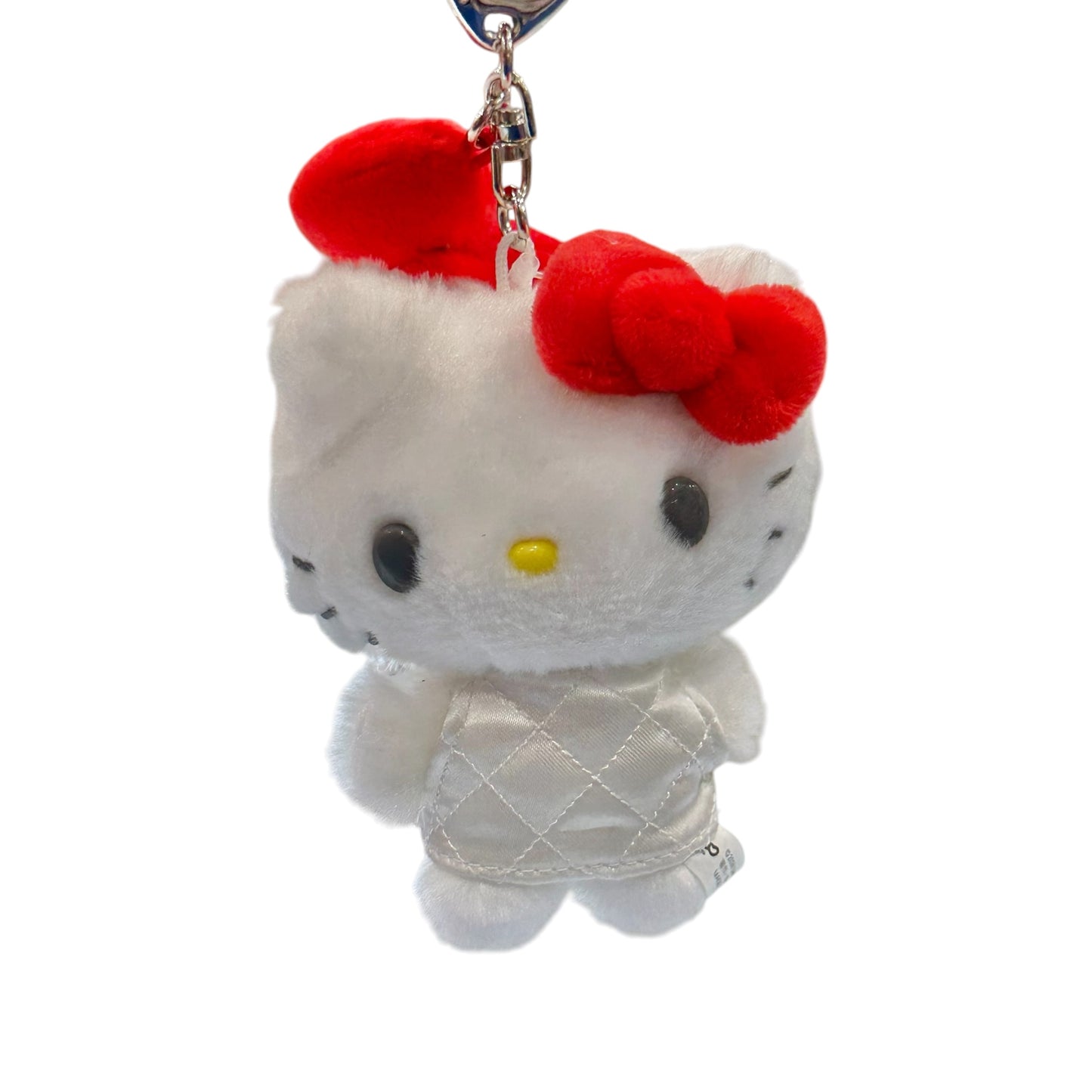 Hello Kitty "White Quilt" Keychain w/ Mascot