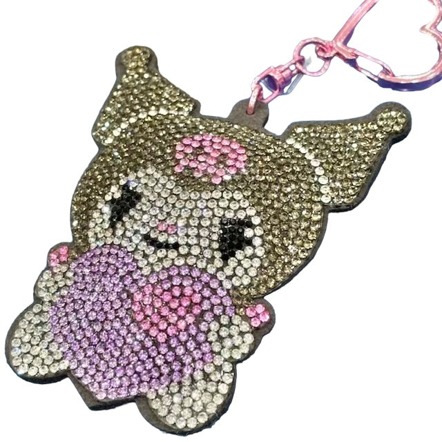 Kuromi Rhinestone Keychain