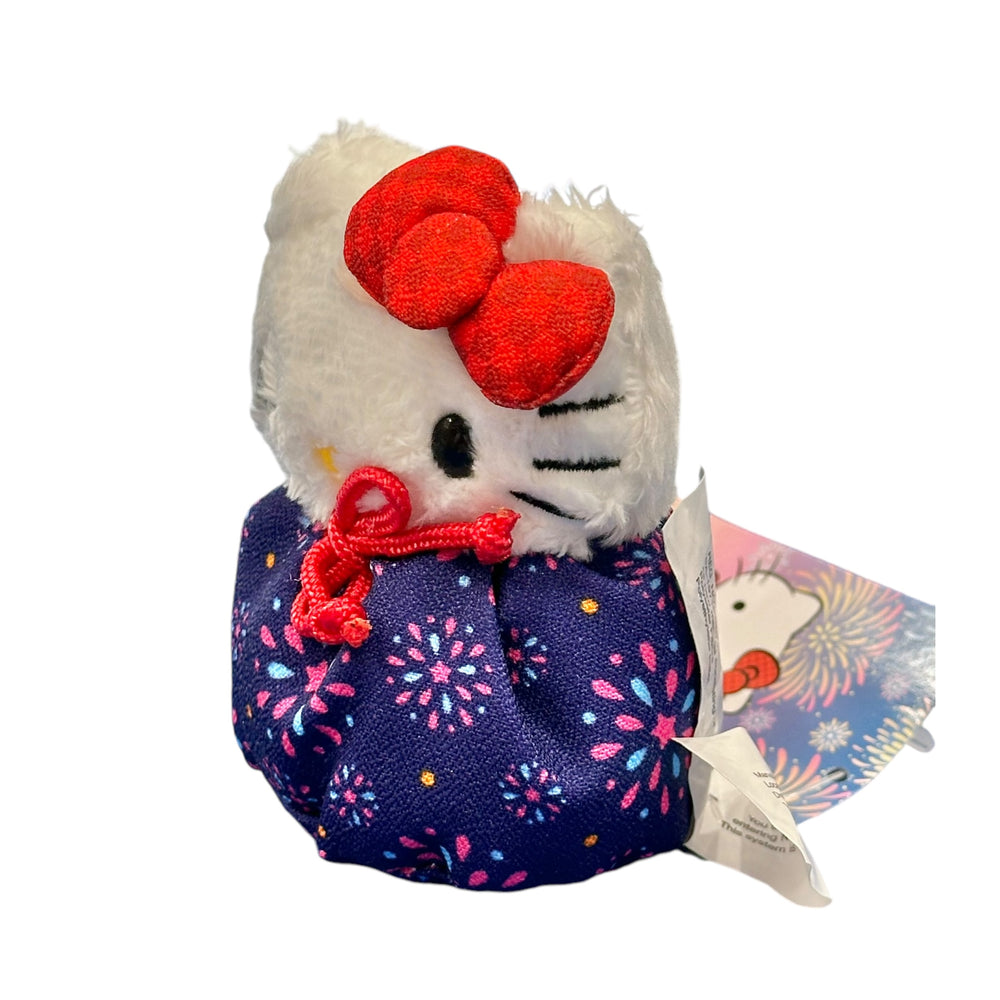 Hello Kitty "Blue Hanabi" Otedama Mascot Plush