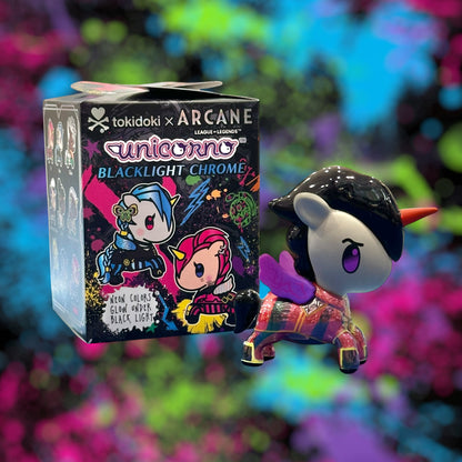 tokidoki x Arcane Black Light Chrome Unicorno