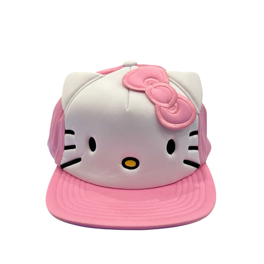Hello Kitty "3D Ears Bow" Foam Front Flat Brim Baseball Cap