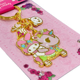 tokidoki x Kuromi & My Melody "Garden Party" Enamel Charm Keychain