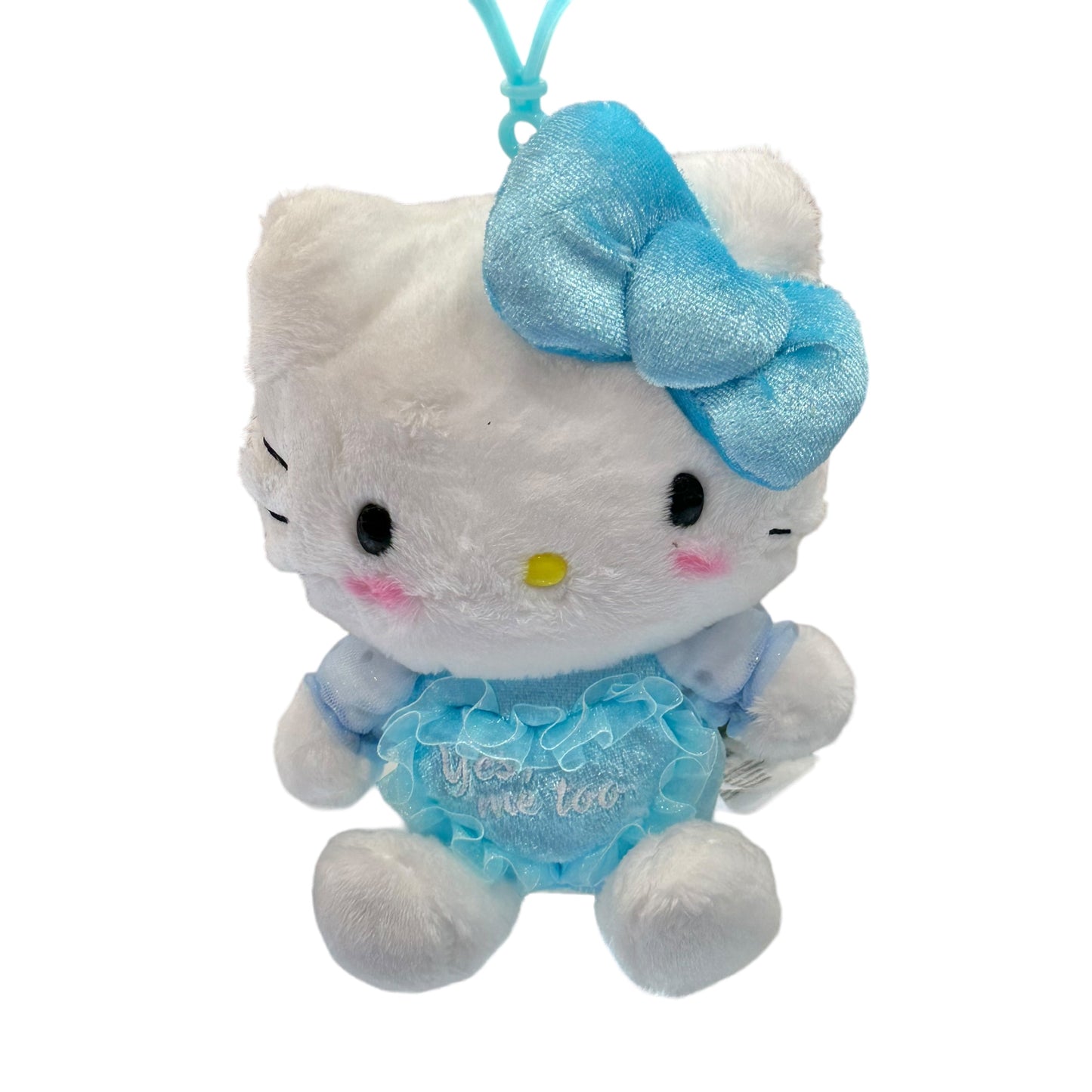Hello Kitty "Yes, Me Too" Message Mascot Clip On Plush