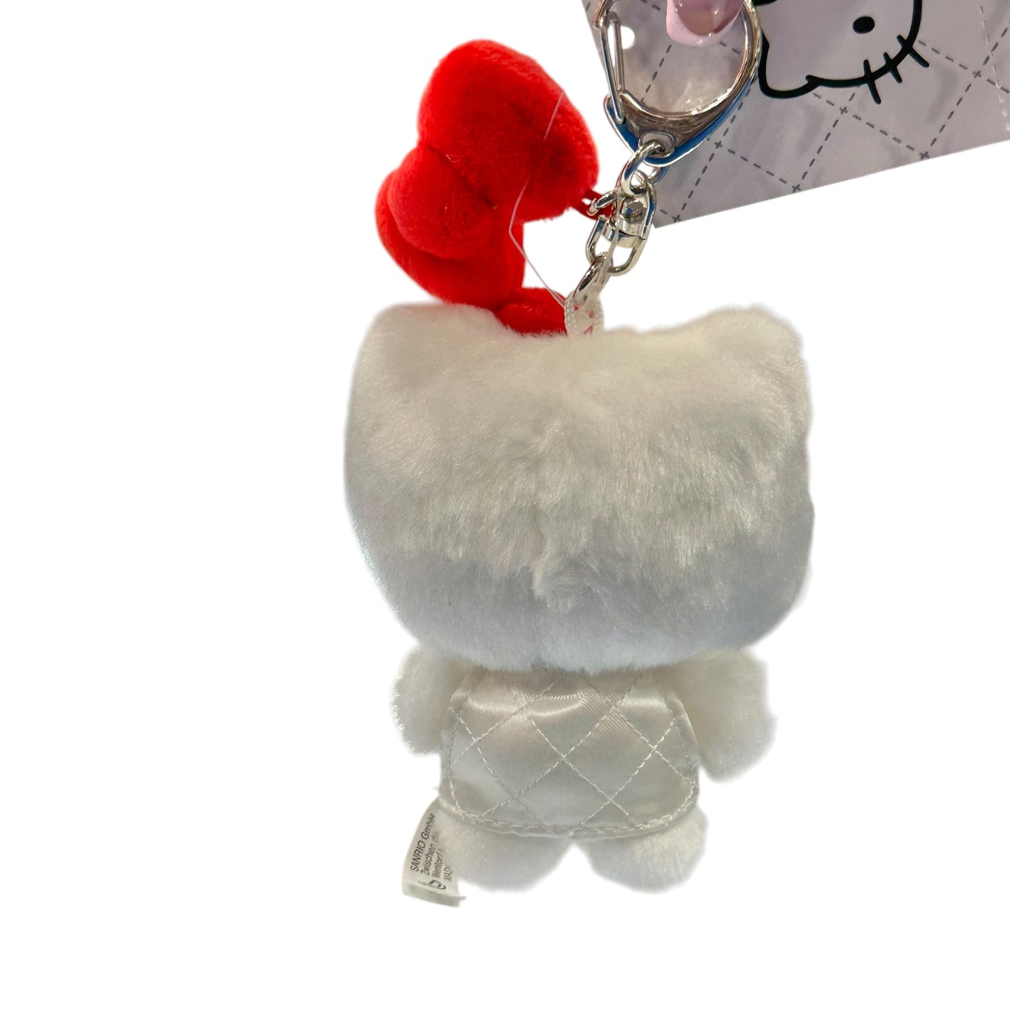 Hello Kitty "White Quilt" Keychain w/ Mascot