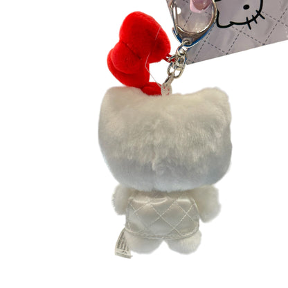 Hello Kitty "White Quilt" Keychain w/ Mascot