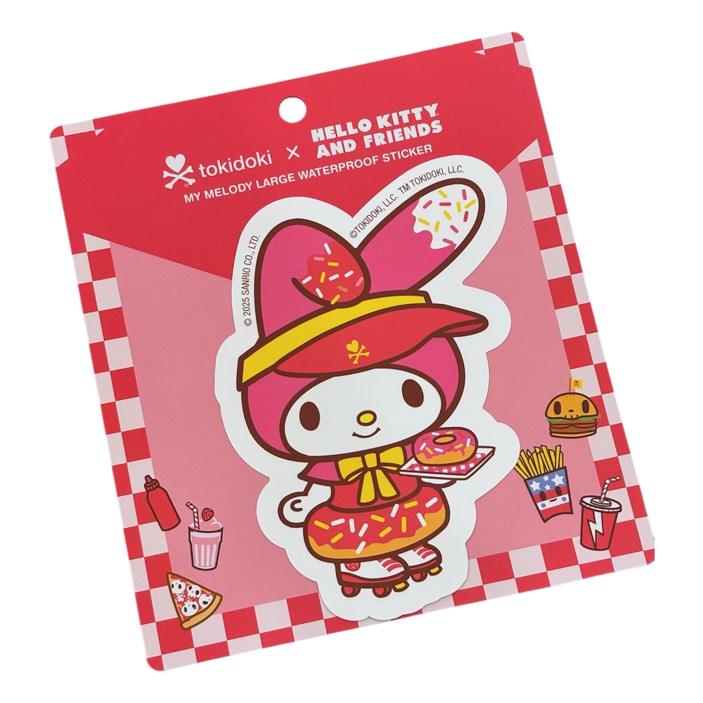 tokidoki x Hello Kitty & Friends "Fast Food My Melody" Large Stickers