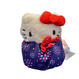 Hello Kitty "Blue Hanabi" Otedama Mascot Plush