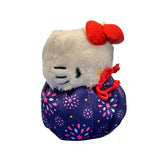 Hello Kitty "Blue Hanabi" Otedama Mascot Plush