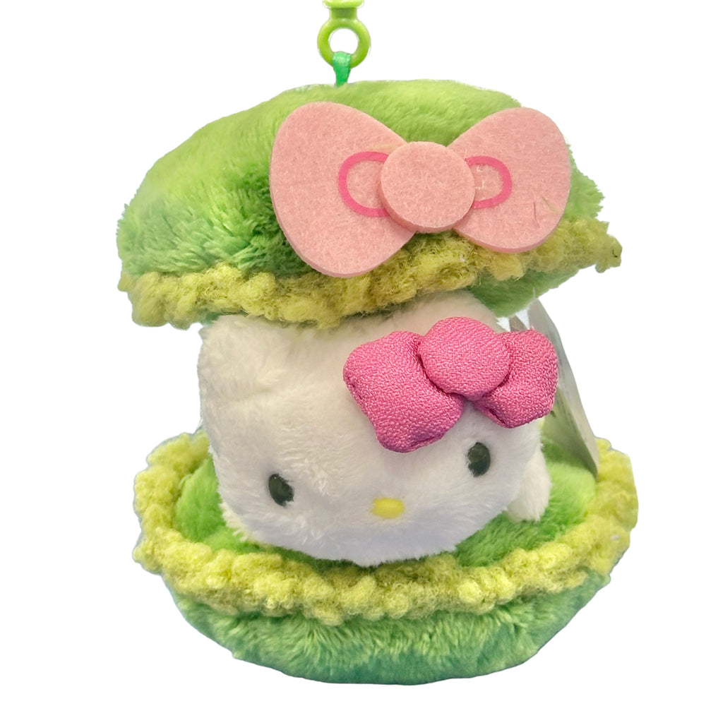 Hello Kitty "Macaron Matcha" Clip-On Mascot Keychain