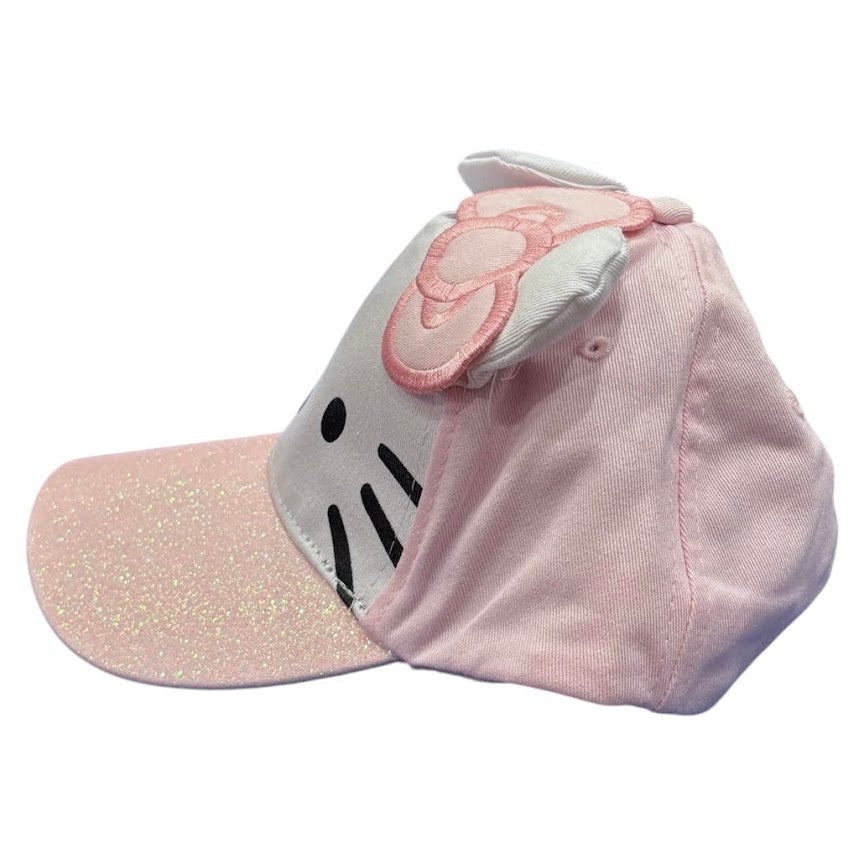 Hello Kitty "3D Ears Glitter" Visor Baseball Cap