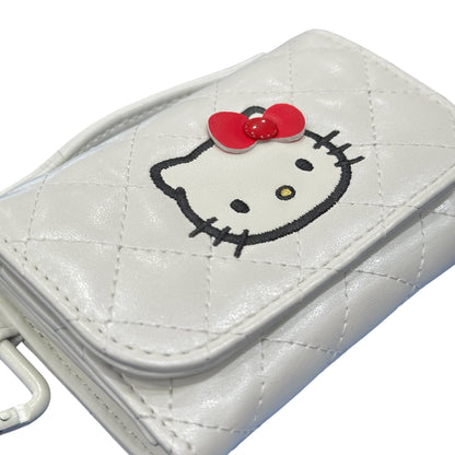 Hello Kitty " White Quilt" Coin Purse