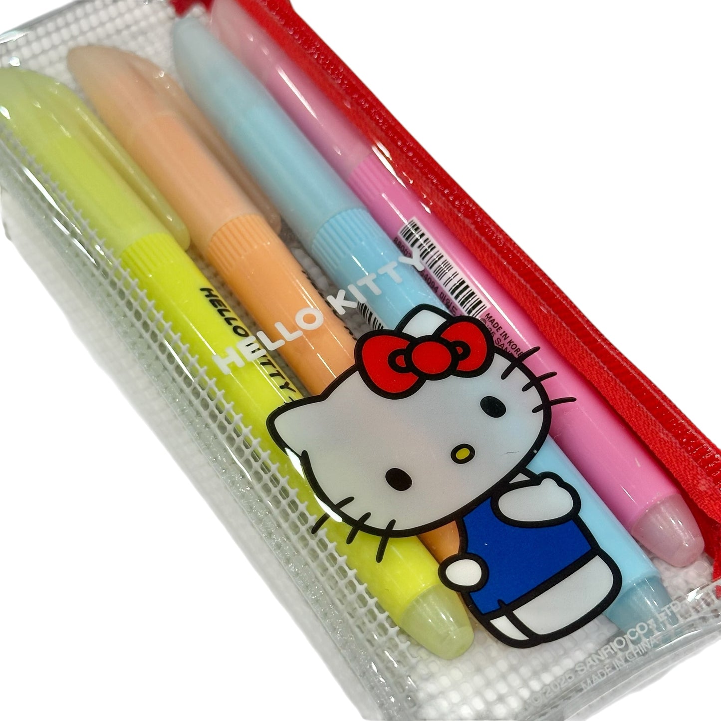 Hello Kitty 4pc Highlighter & Pouch