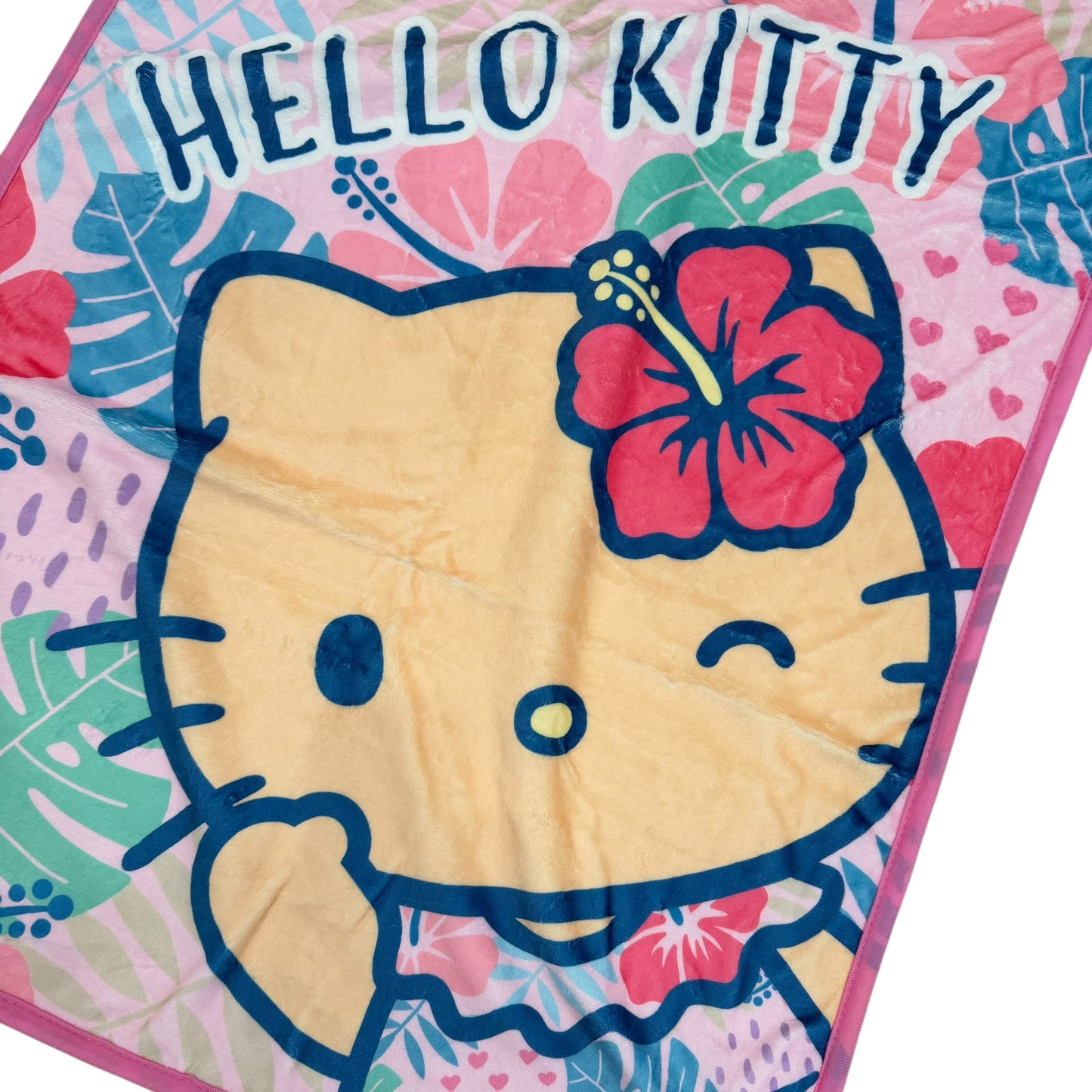 Hello Kitty "Tan Hibiscus" Throw