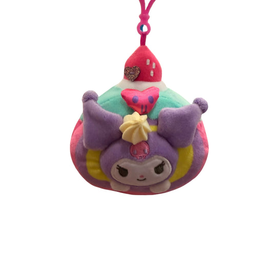 Kuromi "Colorful Cute Sweets" Swiss Roll Mascot Clip On
